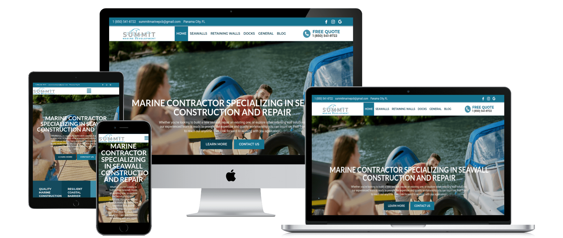 zinc digital marketing agency picture of summit marine development website panama city fl